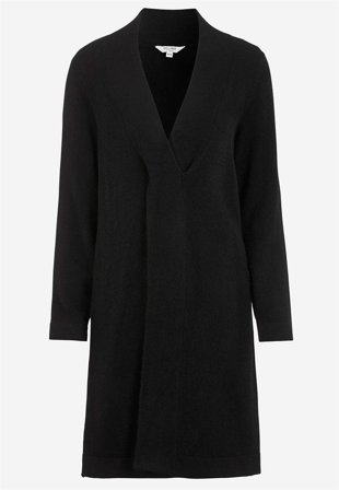 Cellbes of Sweden - Strikket tunika med snoet detalje i sort til damer i størrelse 38/40