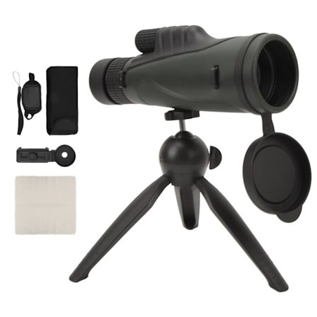 HD 10‐30x50 Højtydende Zoom Monokulær Teleskop med Smartphone Klip Stativ DT0032 Grøn