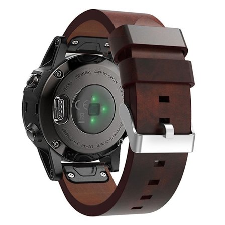 Garmin Fenix 5 210mm klockband av läder - Brun
