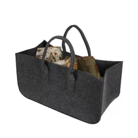 Tuntuu Camping Huopa Laukku Kahvalla, Huopa Ostoskassi, Taitettava Puinen Kori, Uusi