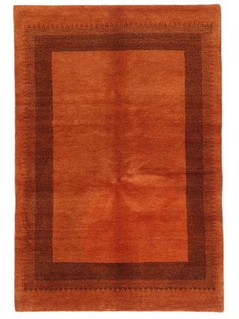 Handgeknoopt Gabbeh Indiaas Fine Vloerkleed 142X208 Donkerrood