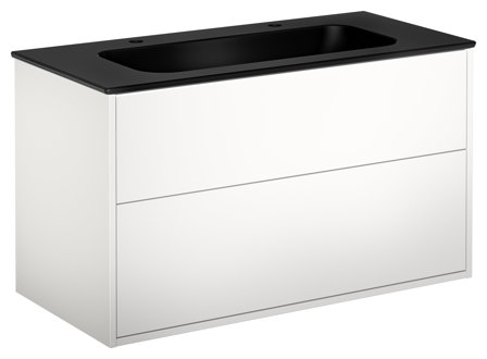 Gustavsberg Artic Allaskaappi 100 cm, pesualtaalla, 2 hanareikää, Kylpyhuone