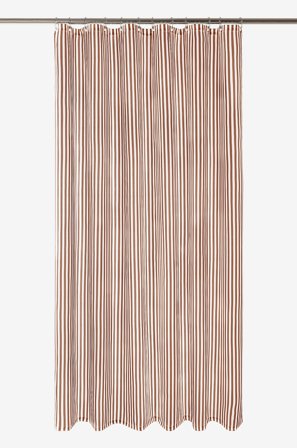 Jotex - Dusjforheng Tobakk/off-white - EMMY - Kjøp Dusjforheng hos Jotex