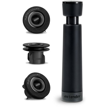 Airtender Vakuumforsegler og 3 stoppers - Kjøp kjøkkenmaskin hos Bakeren og Kokken' - 'Svart