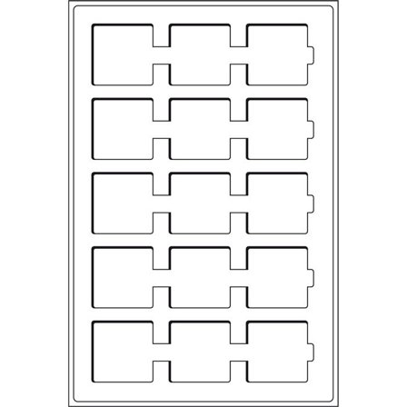 Møntindsats til kuffert - Blå - 15 inddelinger - Leuchtturm