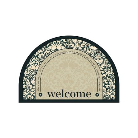 Dørmåtte indendørs og udendørs halvrund dørmåtte skridsikker og vand