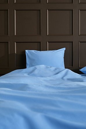 Jotex - Påslakanset Enkelsäng Ekologisk Himmelsblå ZACK - Köp Enkelsäng hos Jotex