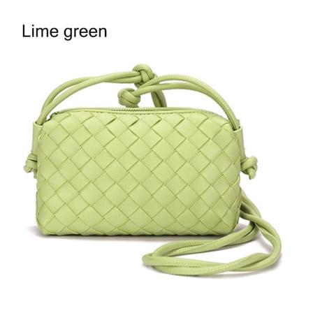Crossbody-veske for kvinner PU-flettet LIMEGRØNN Lime green