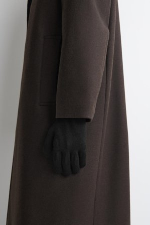 COS Homme Gants Côtelés Laine in Noir