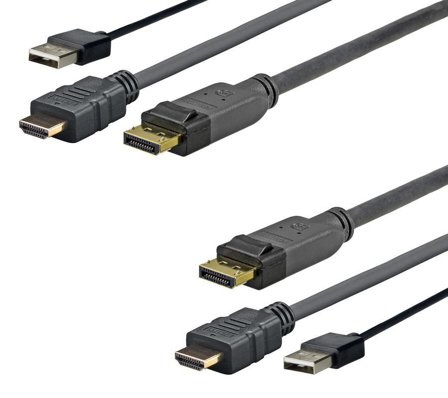 VIVOLINK Pro videokabel - DisplayPort / HDMI / USB - 1 m
