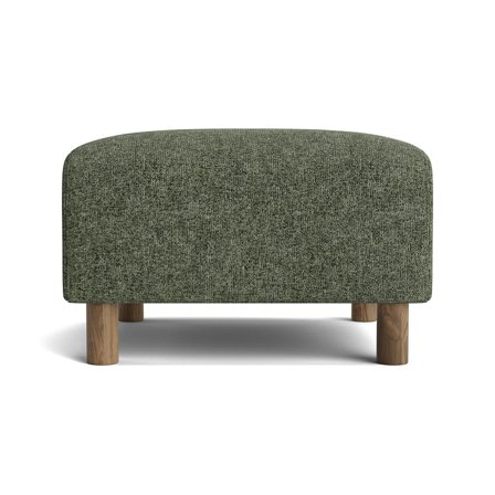 Toledo Pouf Hocker in Genesis Grün, moderner Polsterhocker für das Wohnzimmer, bequeme Fußablage mit Nozag-Federung, quadratisch, 45cm.