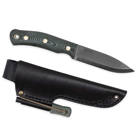 Casström No.10 Swedish Forest Knife 14C28N Micarta/Scandi med tennstål