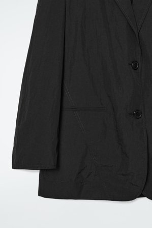 COS Nylon Single-Breasted Blazer in Black - Women