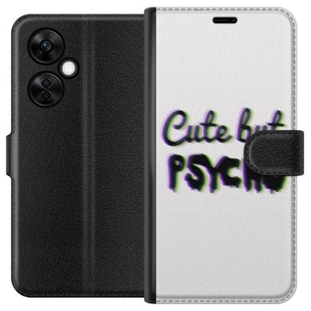 Kompatibel Tegnebogsetui til OnePlus Nord CE3 Rainbow-farvet legetøjsfigur med et glad ansigt og farverige cirkler i en legesyg studieillustration