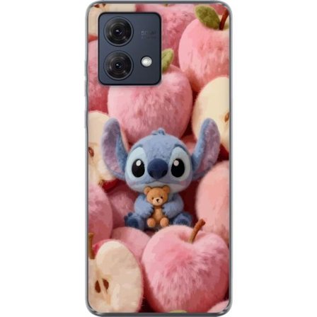 Yhteensopiva Puhelinkuori Motorola Moto G84 Stitch vaaleanpunaisten pörröisten omenoiden joukossa, joissa on teddy ja söpö kawaii-esteettisyys