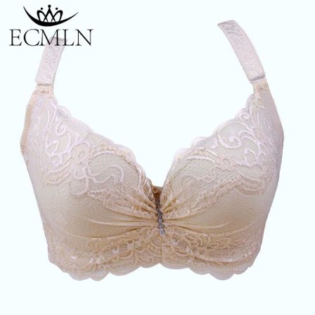 (Specialerbjudande) 80-105 C/D Dam BH Plus Stora Storlekar Super Push Up Bralette Spets Underkläder Sexiga Underkläder Bygel Beige Beige