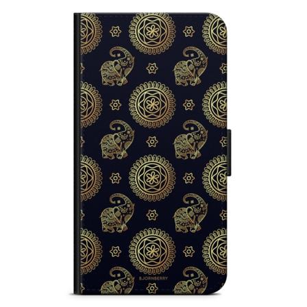 Bjornberry Plånboksfodral iPhone X / XS - Elefant Guld
