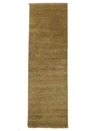 Vlněný Koberec Jednobarevný Handloom Fringes Olivově Zelená Malý