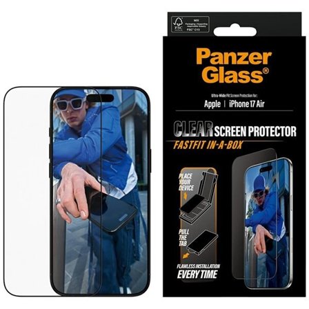 PanzerGlass Ultra-Wide Fit Fastfit karkaistu lasi iPhone Airille