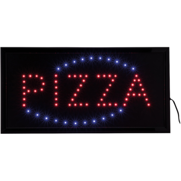 LED-skilt "Pizza" 24x48 cm