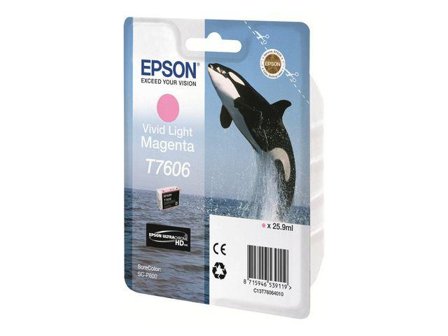 Epson T7606 - livlig lys magenta - original - blekkpatron
