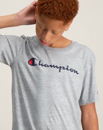 Champion SS Tee Grå T-skjorter Gutt - Kids Brand Store