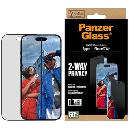 PanzerGlass Ultra-Wide Fit EasyAligner Privacy Glass til iPhone Air