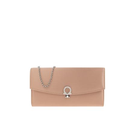 Salvatore Ferragamo, Shoulder bag with logo Roze, Dames, Maat:ONE Size