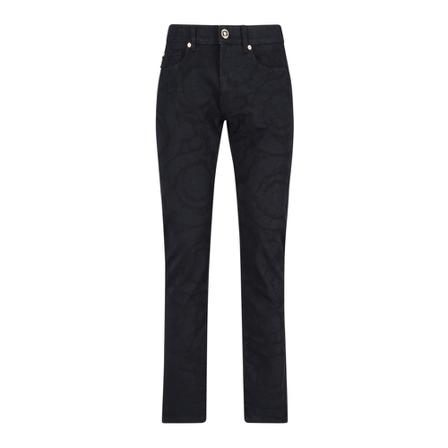 Versace, Slim-fit Jeans Zwart, Heren, Maat:W34