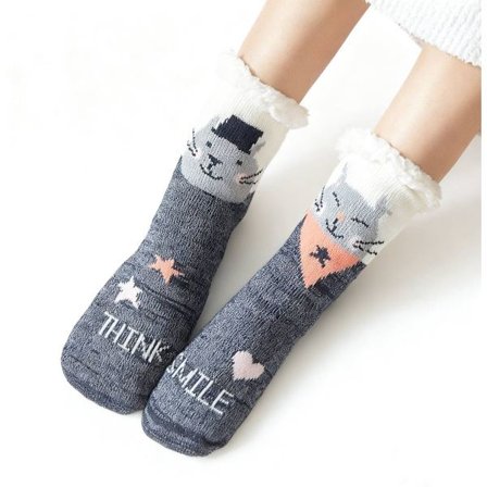 Hussokker (1 par) - Gulvsokker - Hjemmesko sokker - Dame hussokker - Fleecefor - Skridsikre hussokker - Julegave