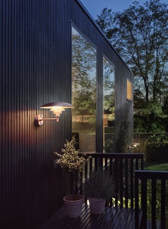 PH utelampe vegg - børstet kobber