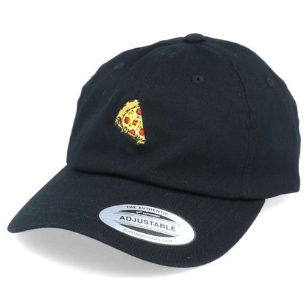 Iconic - Svart unconstructed Keps - Pizza Slice Of Heaven Organic Dad Cap Black Adjustable @ Hatstore