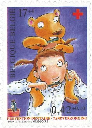 Belgien 1999 - Røde kors, tandpleje - Postfrisk frimærke