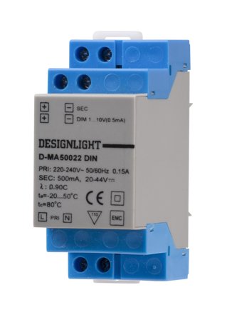 Designlight D-MA500 -22DIN Ohjain 5000 mA, 11-22W, Valaistus