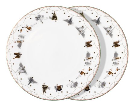 Wik & Walsøe Julemorgen Story Tallerkener 25cm 2stk