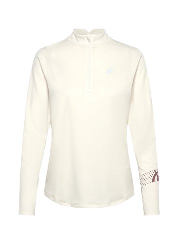 Asics Asics Icon 1/2 Zip Ls Top - Cream - L