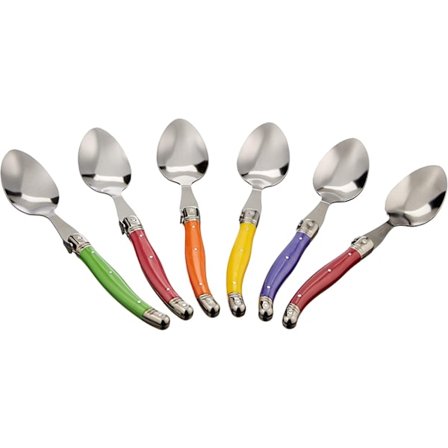 21,5*4,2cm Eske med 6 Suppeskjeer 6 Pastellfarger