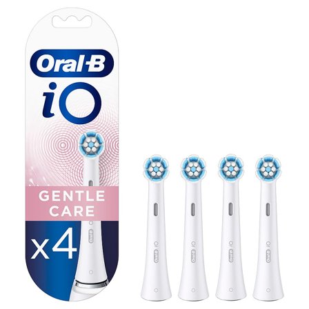 Oral-B iO Gentle Care Børstehoveder 4 stk Hvid, Medicin & Pleje, Tandbørster, Børstehoveder