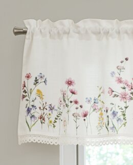 Gardinkappe Sommereng blomstrete Multi