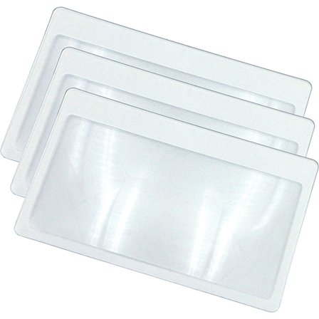 (3-pakkaus) Luottokortin kokoinen taskusuurennuslasi - 3x zoom, Ultra