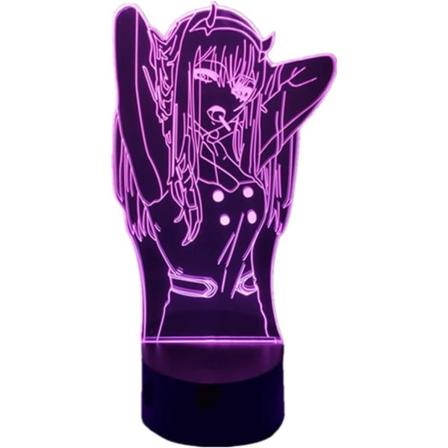 Anime Light Zero Two 002 -hahmo makuuhuoneen sisustukseen 3D yövalo RGB 16 väriä kaukosäätimellä Darling In The FRANXX Led Illuusiolamppu