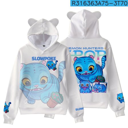 Kpop Demon Hunter Jenter Hettegenser med Digitaltrykk for Voksne og Barn