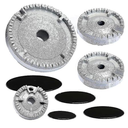 Platt Stylecooker Hatt Set Spislock Uppgraderad, Ugn Gasspis Brännare Kronlock, Gasbrännarlock Passar De Flesta Gasspisar