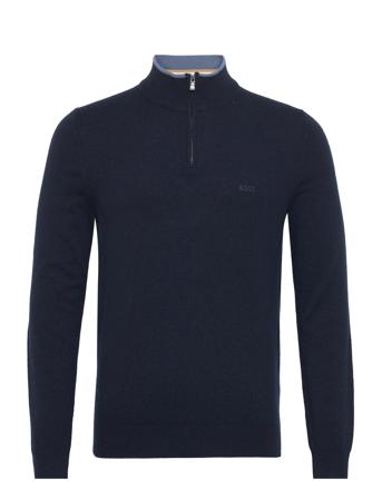 Barlo-L Knitwear Half Zip Pullover Navy BOSS