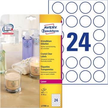 Etikett Klar Ø40 mm