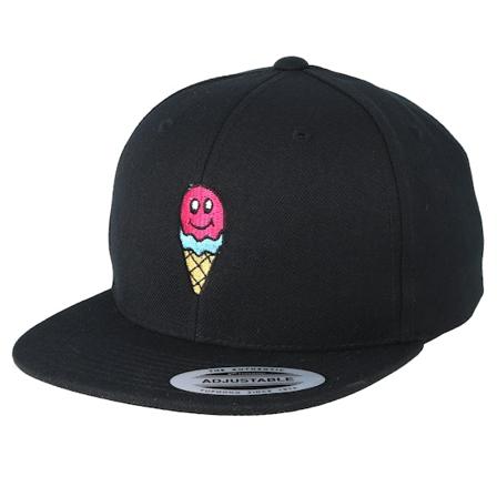 Kiddo Cap - Kids Ice Cold Smile Black Snapback Snapback Black Cap - @ Hatstore