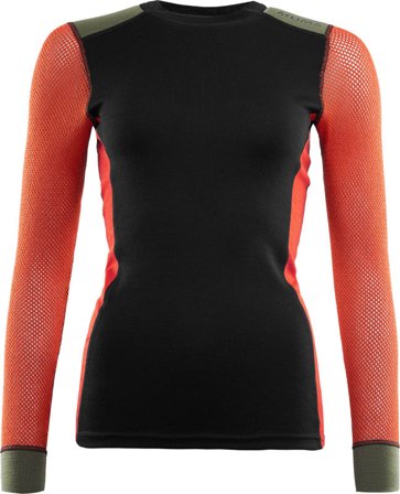 Aclima WoolNet Hybrid Crew Neck Woman Women base layer tops Black XS