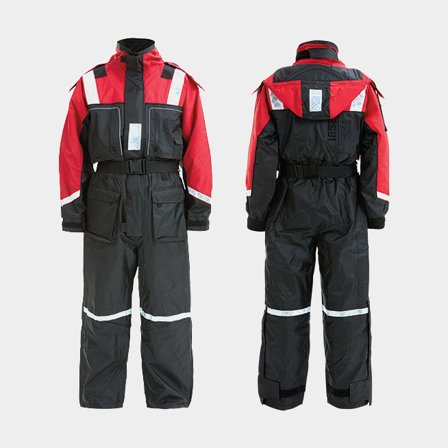 Drijfpak voor kinderen 1852-Marine 50N, rood/zwart, 120 CL (20 - 25 kg / 5 - 7 jaar)