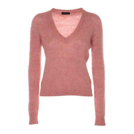 Roberto Collina, V-neck Knitwear Roze, Dames, Maat:XS