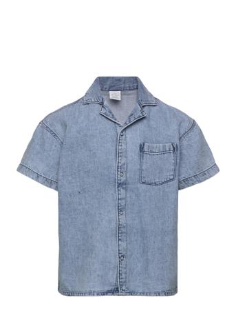 Shirt Ss Denim Blue Lindex